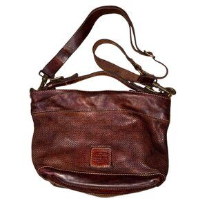 Campomaggi Brown Leather Shoulder Bag W/ Crossbody Strap